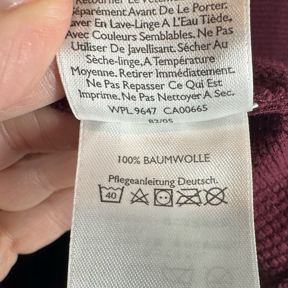 EDDIE BAUER Men's XXL Vintage Sport Shop Waffle Knit Maroon Henley - Picture 9 of 11